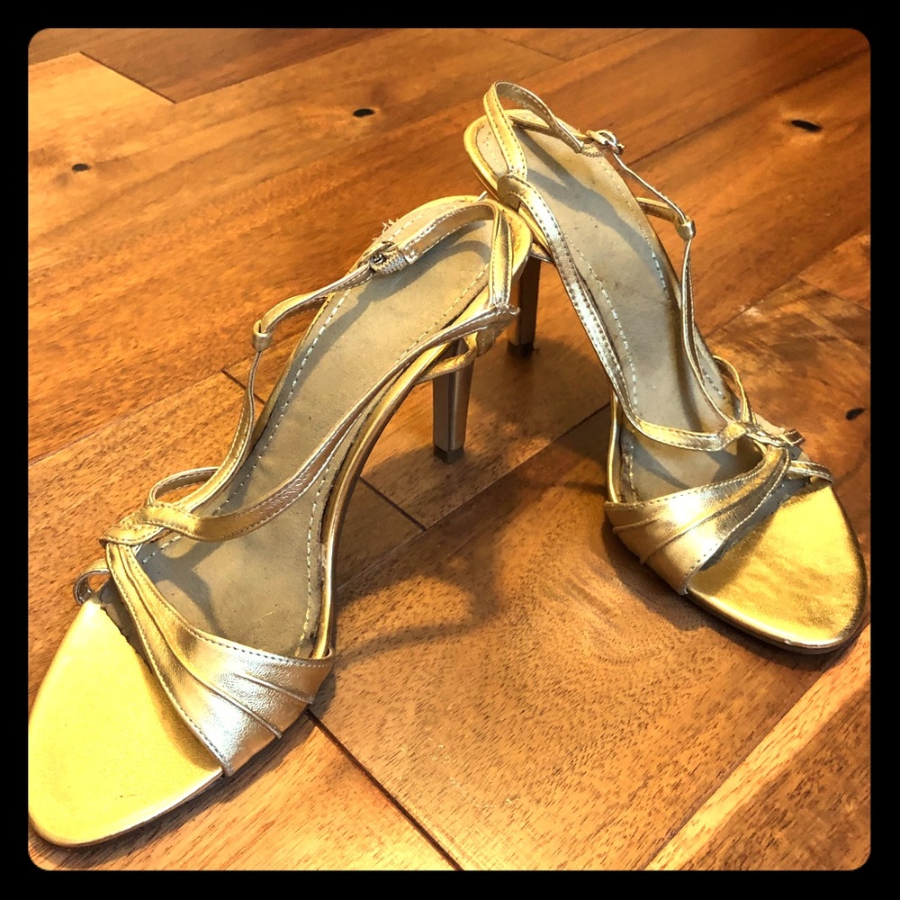 Gold Nine West Heels